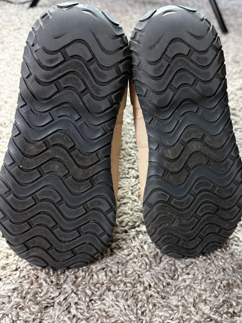 Bogs Tan Glitter Rain Boots